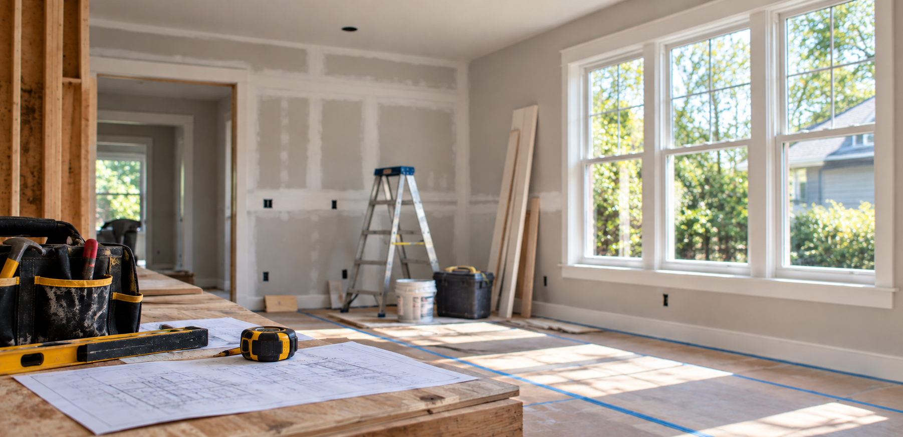 Interior home renovation in progress
